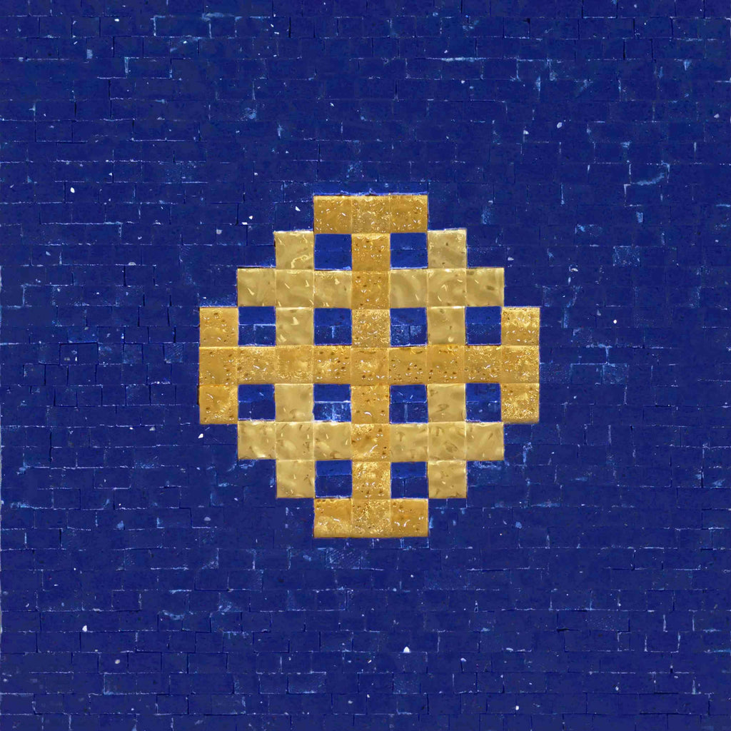 Obra de mosaico - Cruz cristiana