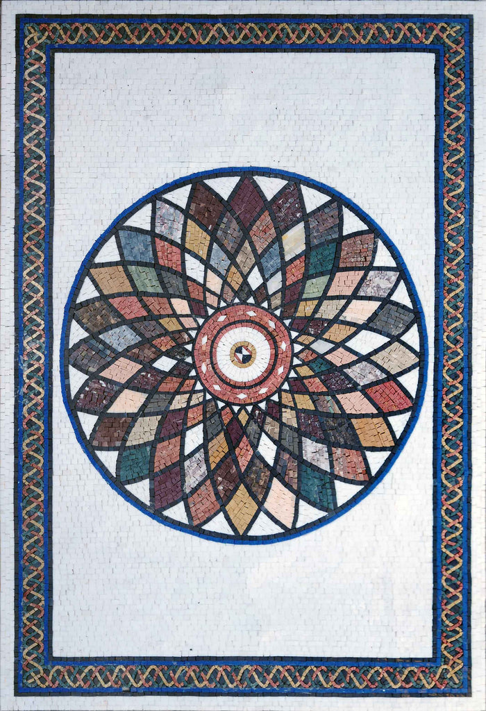 Obra de mosaico - Medallón colorido