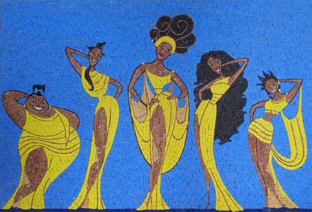 Arte em mosaico - Hércules Cinco Musas