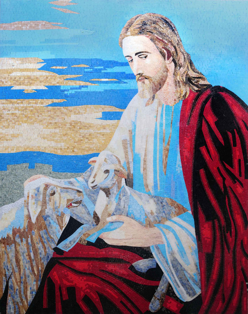Oeuvre de mosaïque - Portrait de Jésus-Christ