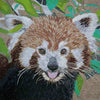 Obra de mosaico - El panda rojo