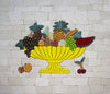 Protector contra salpicaduras de mosaico - Cesta de frutas