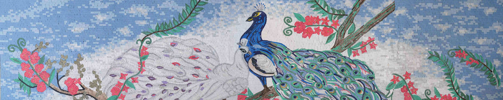 Uccelli Mosaico - Doppio Pavone