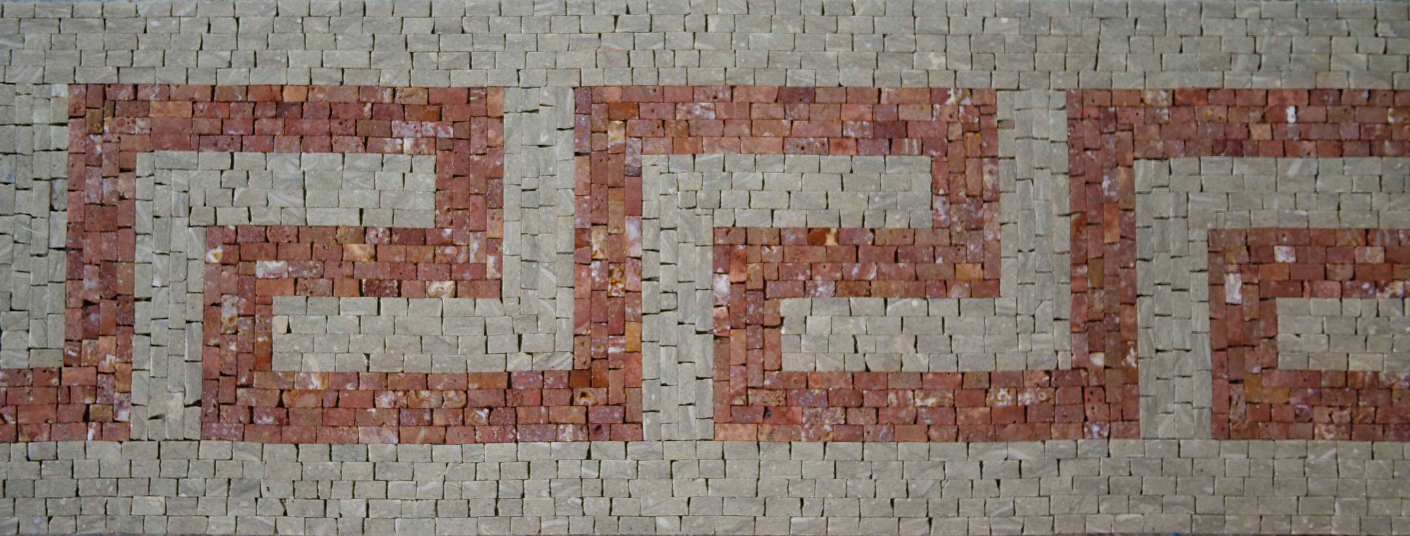Mosaic Pattern Rid Mosaic Border Art - Red Triple R | Mozaico Borders