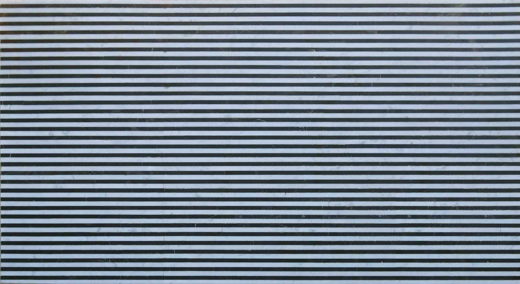 Piso de mosaico - Tiras de zebra ilusórias