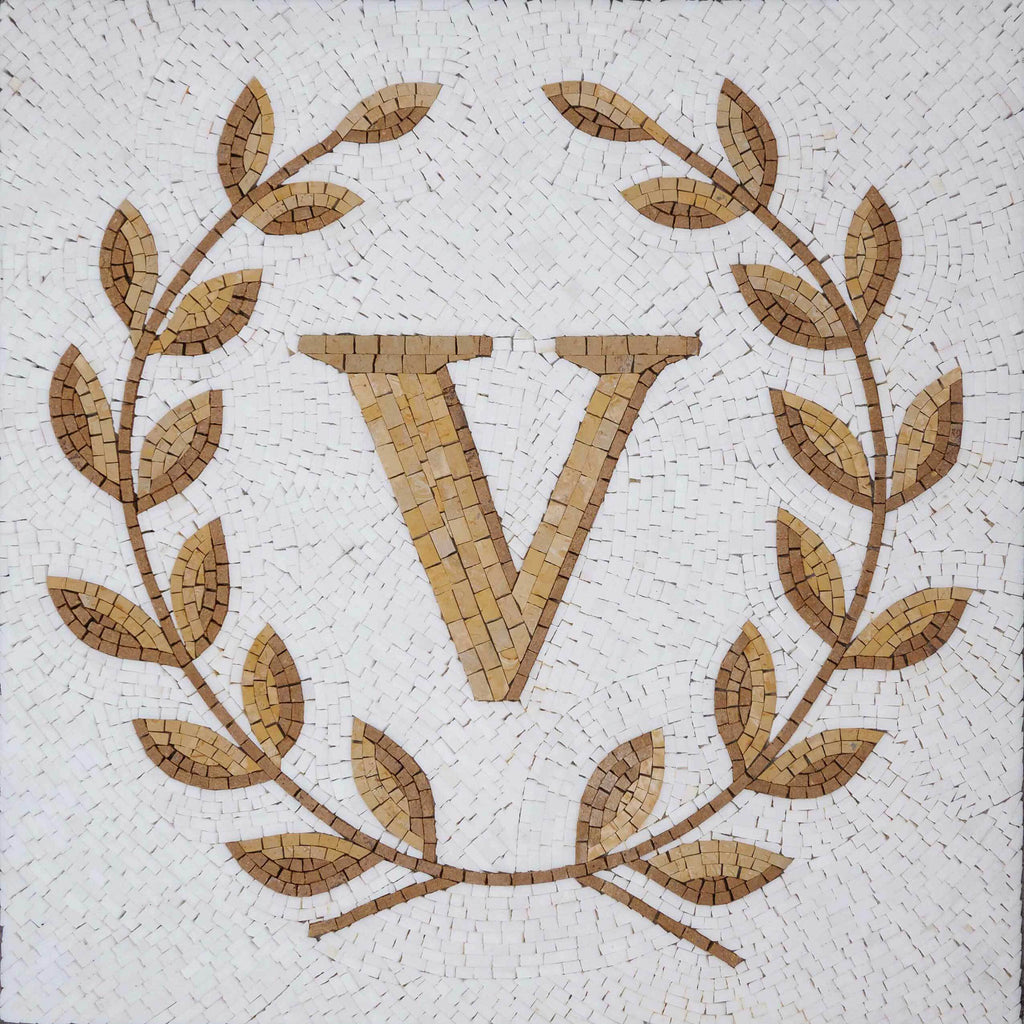 Mosaic Monogram - The V