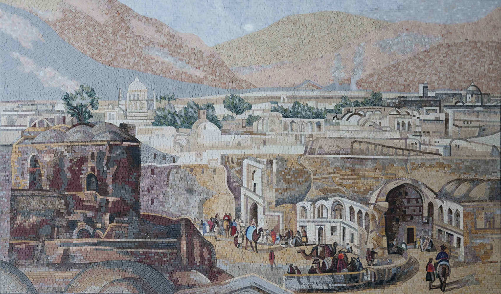 Stunning Old Kandahar City Mosaic Art