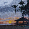 Strand bei Sonnenuntergang-Mosaik – Die Hütte