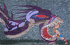 Arte da parede em mosaico - Hércules e o dragão