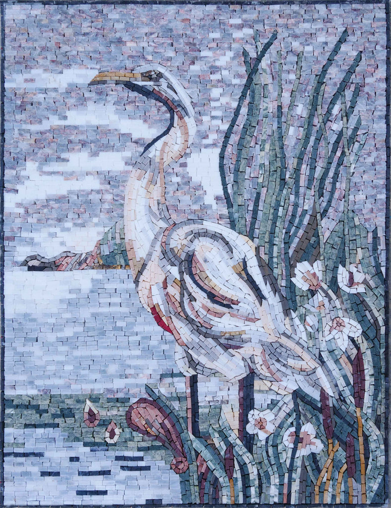 Mosaic Wall Art - Majestic Heron