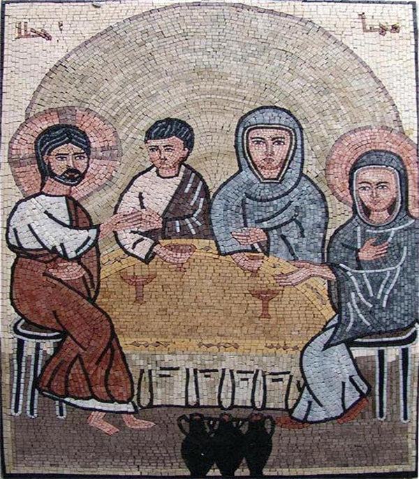 Religious The Visitation - Byzantine Mosaic - Mesh Backing