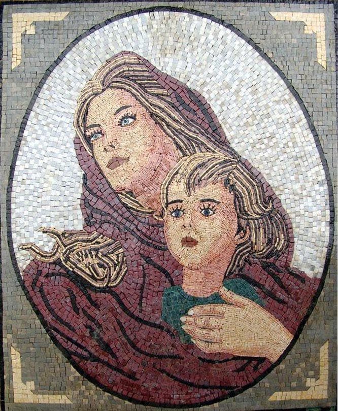Reproducción en mosaico - Madonna