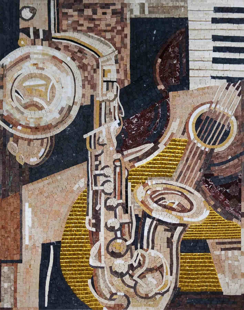 Abstrato Musical - Mosaico de Instrumentos