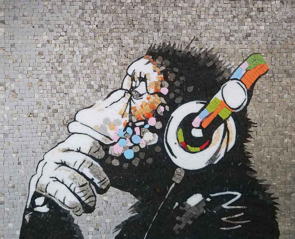Scimmia musicale - Arte del mosaico