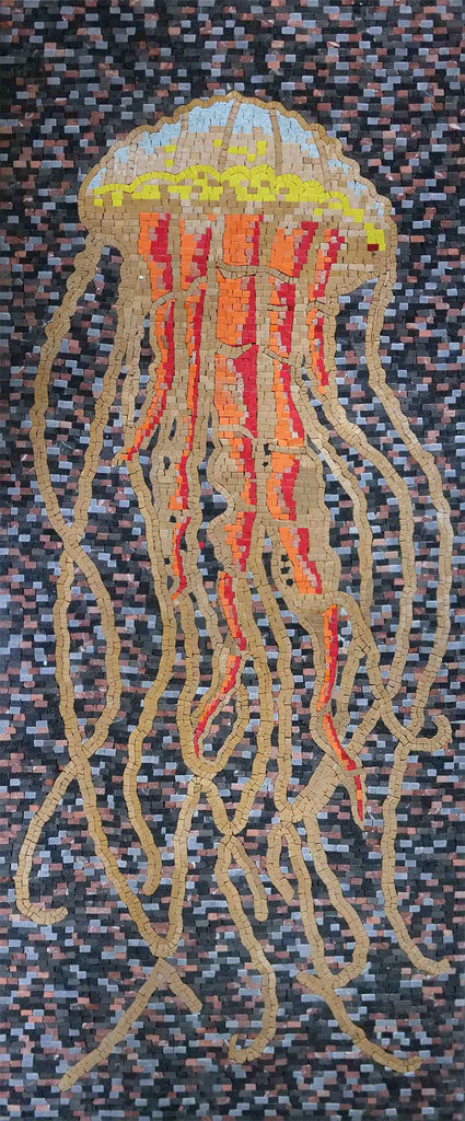 Mosaico Náutico - Medusa Laranja