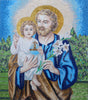 Mosaico de Arte Sacra - Jesus e São José