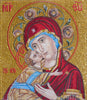 Mosaico religioso - Ritratto di Maria e Gesù