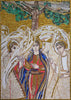 Saint and Angels - Religious Art Mosaic