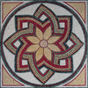 Tile Art - Fleur rouge géométrique