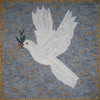 Pigeon blanc - Art de la mosaïque de marbre