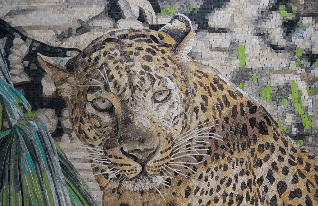 Leopardo salvaje - Mosaico de animales