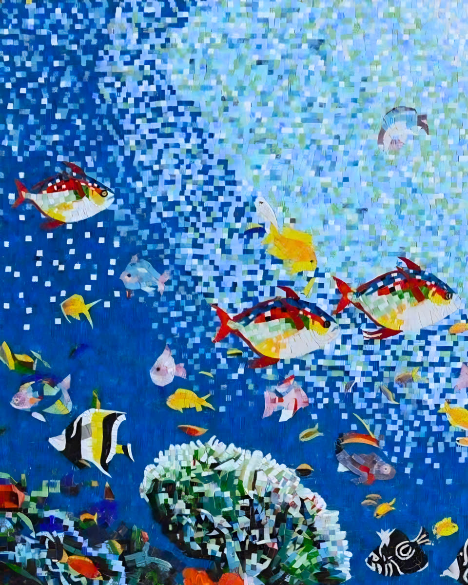Enchanting Aquatic Ocean Scene Mosaic — Dickerson, Maryland