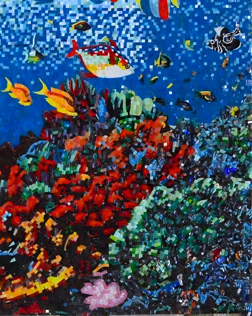 Enchanting Aquatic Ocean Scene Mosaic — Dickerson, Maryland