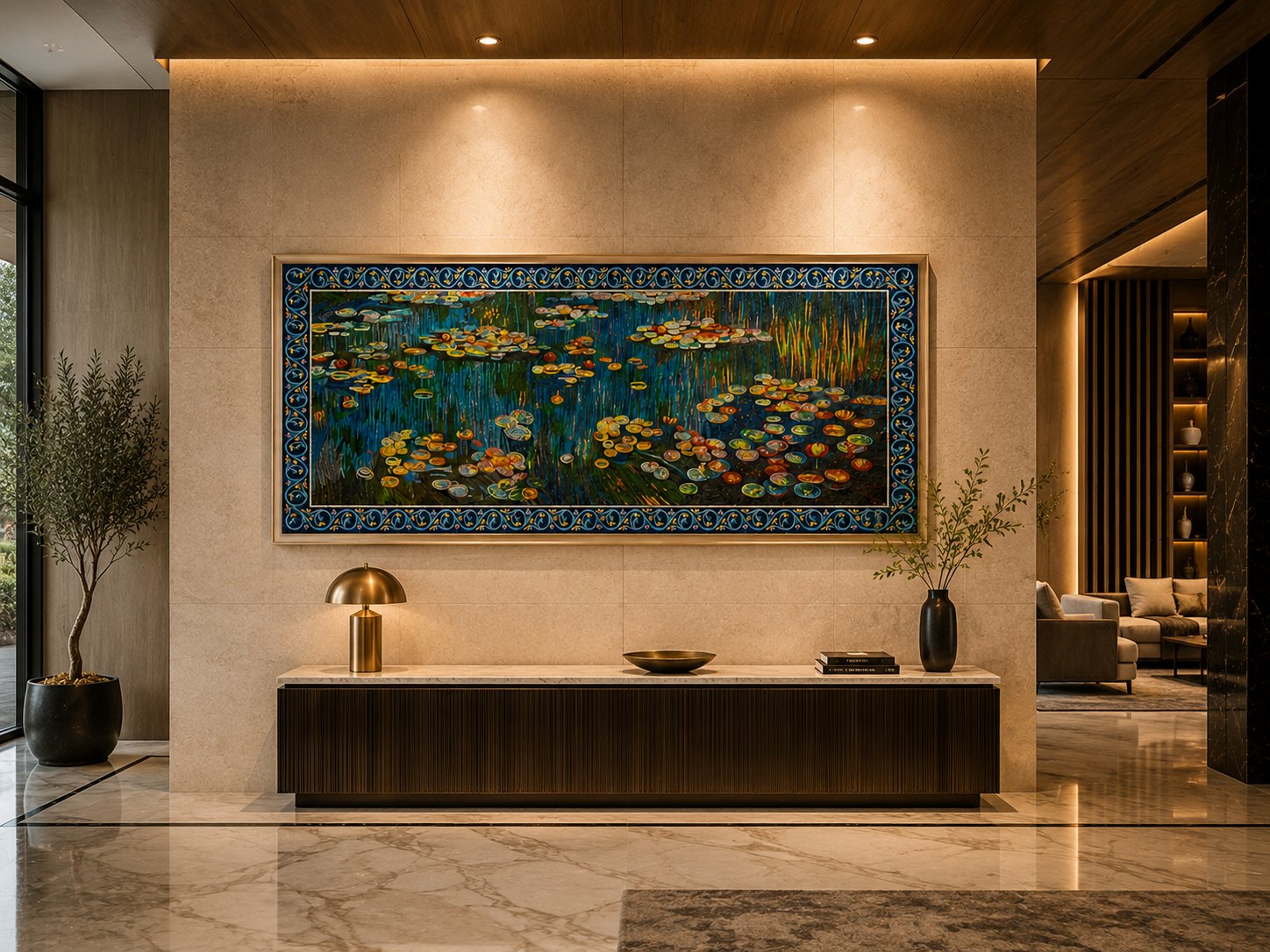 Geometric Water Lilies Mosaic — Boca Raton, Florida