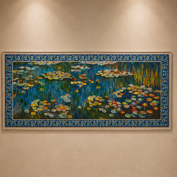 Geometric Water Lilies Mosaic