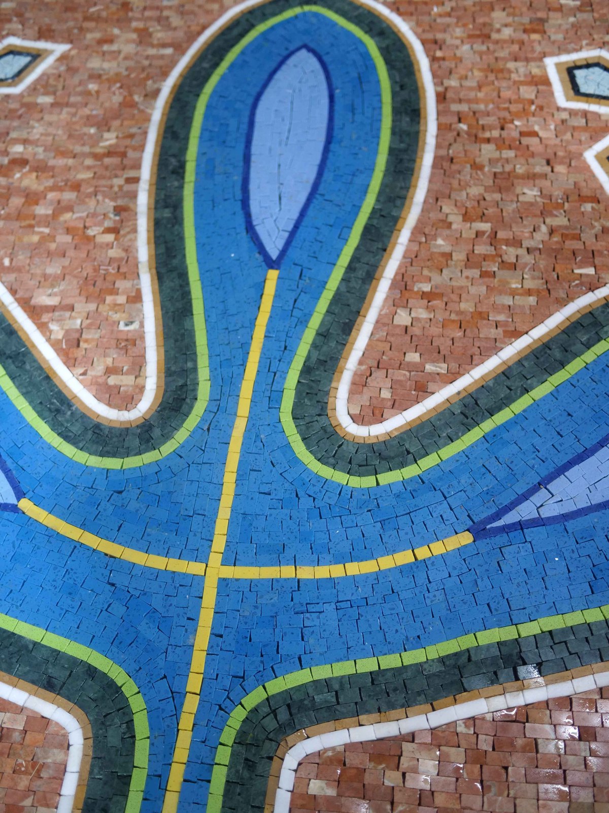 Folk Art Frieze Marble Mosaic Border — Victoria, British Columbia