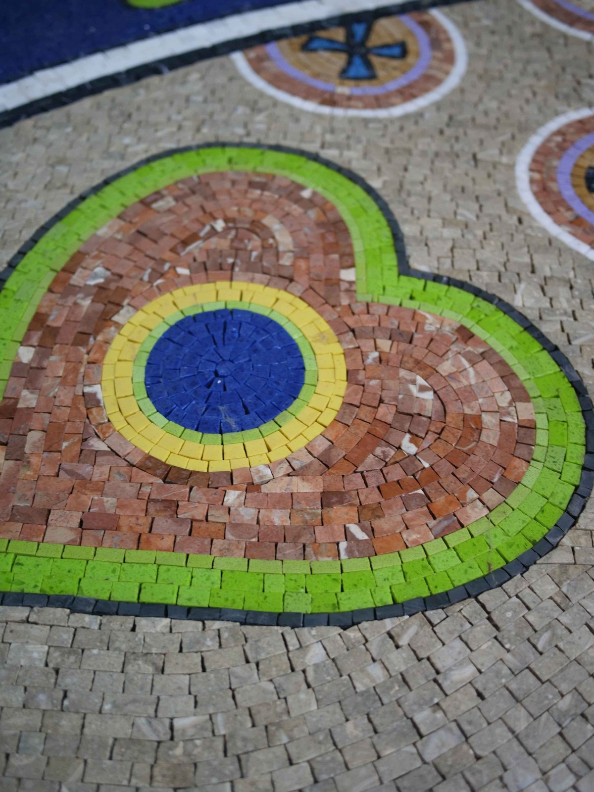 Folk Art Frieze Marble Mosaic Border — Victoria, British Columbia