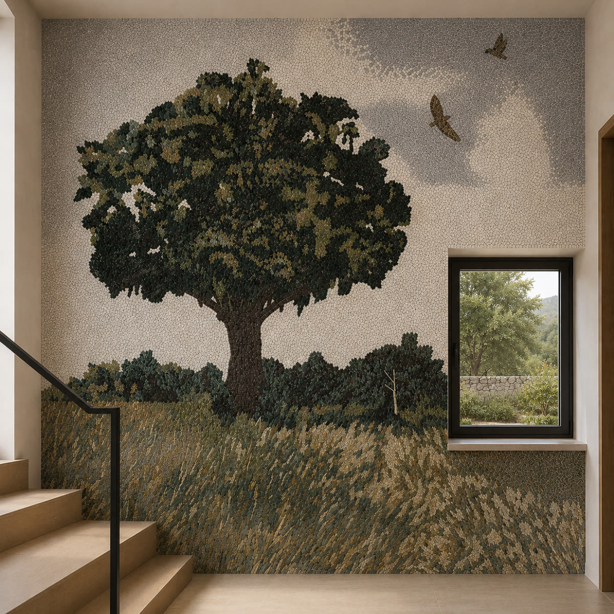 Olive Tree Landscape Mosaic — Las Cruces, New Mexico