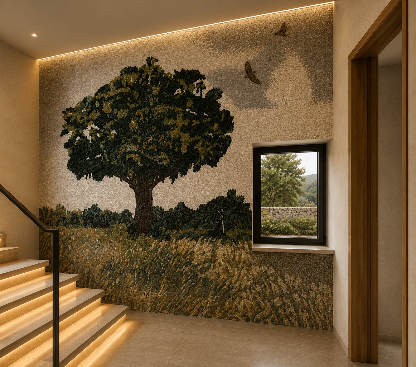 Olive Tree Landscape Mosaic — Las Cruces, New Mexico