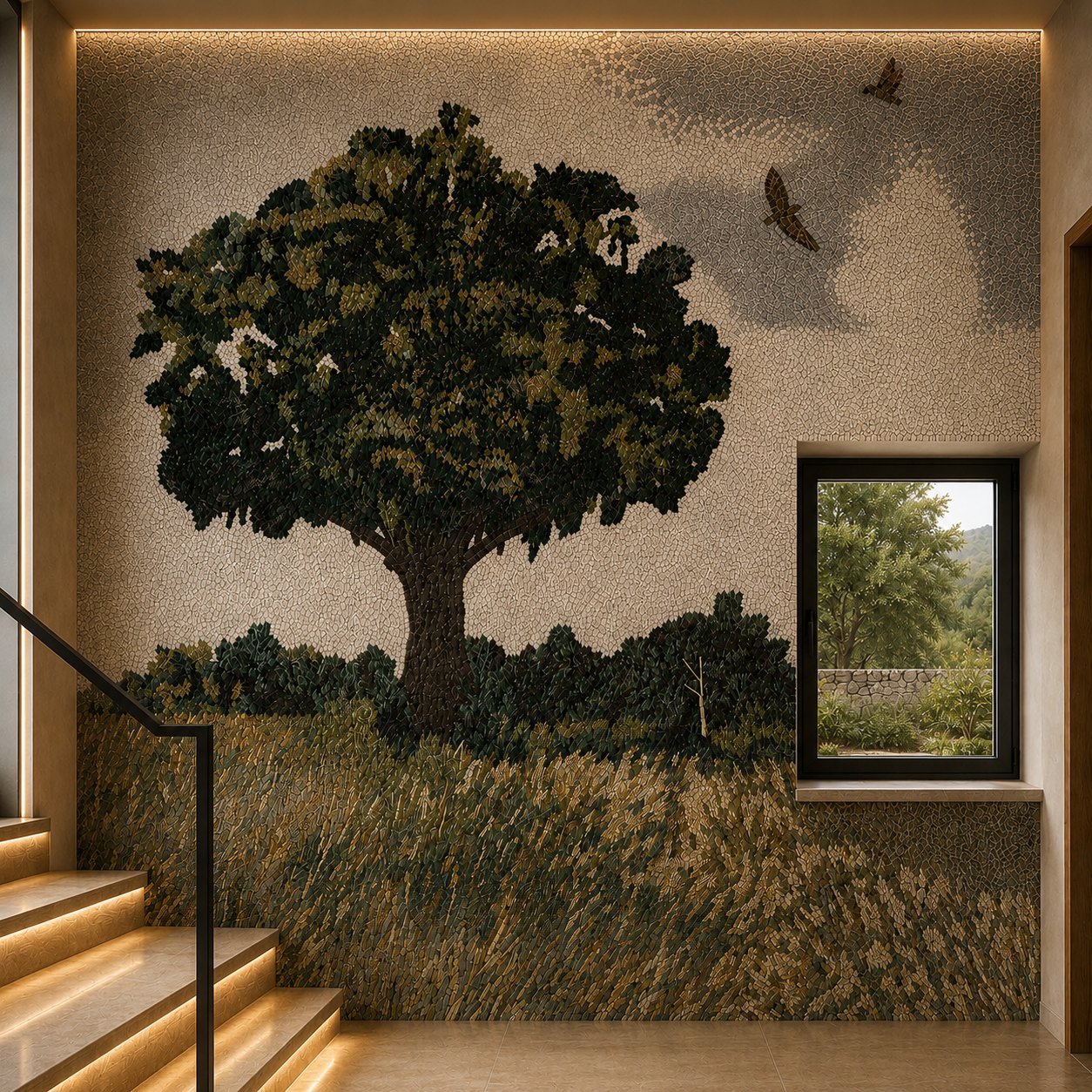 Olive Tree Landscape Mosaic — Las Cruces, New Mexico
