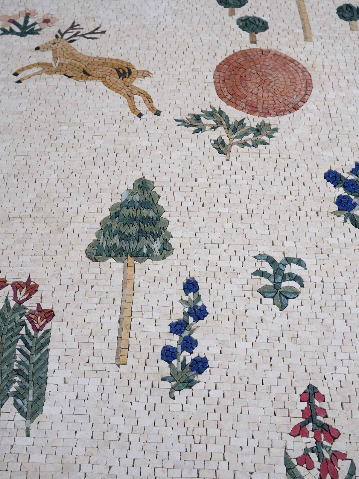 Enchanted Forest Deer & Trees Marble Mosaic — Dublin, Georgia