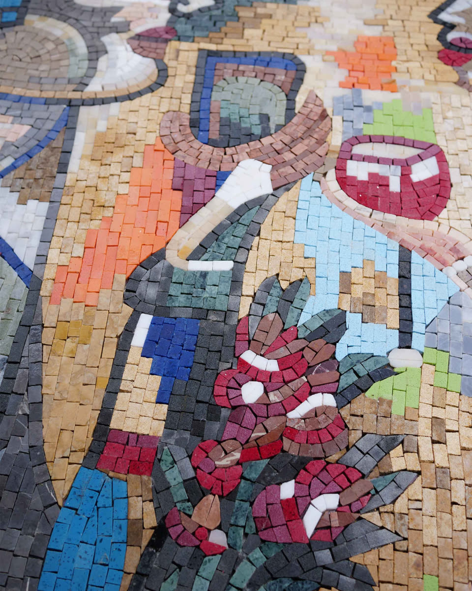 The Drinkers Geometric Mosaic Mural — Las Vegas, Nevada
