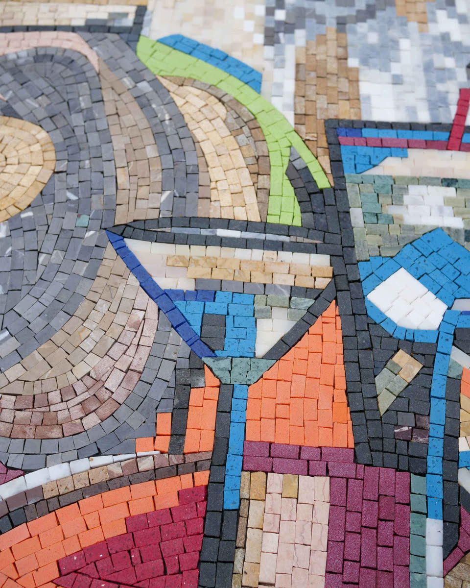 The Drinkers Geometric Mosaic Mural — Las Vegas, Nevada